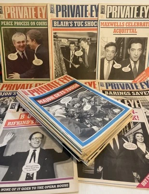 Private Eye Magazine 26 x  1990'S Issues Political Satire History 1993 1994 1995 - Image 1 of 4
