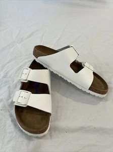 Birkenstock Arizona Birko-Flor Sandale, Weiß, Größe 40 EU 9-9,5 US - Bild 1 von 12
