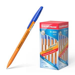 Kugelschreiber R-301 Orange Stick 0.7 Plastik Standardmine Tinte blau 50er Pack - Bild 1 von 5