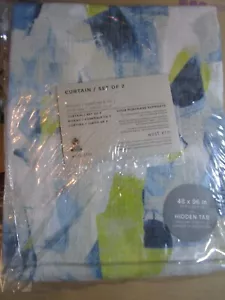 2 West Elm Abstract Petals curtains drapes panels 48 96 New - Picture 1 of 1