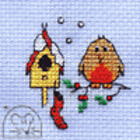 Mouseloft Stitchlets 'Christmas Eve Robin' Cross Stitch Kit + Card/Envelope