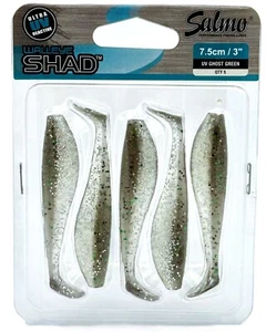 NEW Salmo Walleye Shad 3" (5 Pack) - Ghost Green UV - Picture 1 of 3