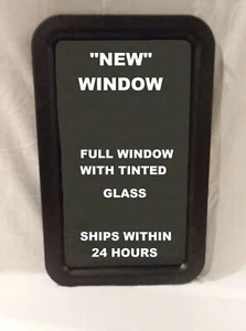 RV Entry Entrance Door Window Black Trailer Camper Motorhome with Tinted Glass - Picture 1 of 4