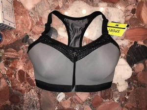 Wacoal Front Zipper Gray UW Women's Sports Bra Womens 30DD Nwt - Bild 1 von 9