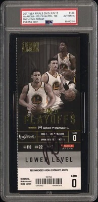 Kevin Durant Signed Auto Warriors 2017 NBA Finals Game 5 Ticket Stub PSA/DNA MVP - Image 1 of 3