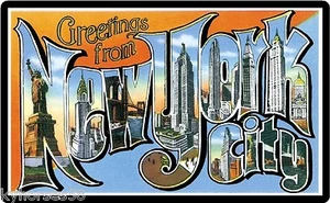 Greetings From New York City Souvenirs Travel Refrigerator Magnet   - Picture 1 of 1
