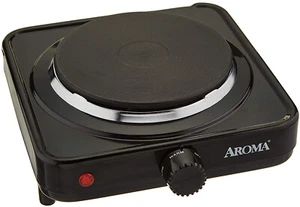 Portable Electric Stove Single Burner Hot Plate Compact Travel Stovetop Dorm BLK - Picture 1 of 12