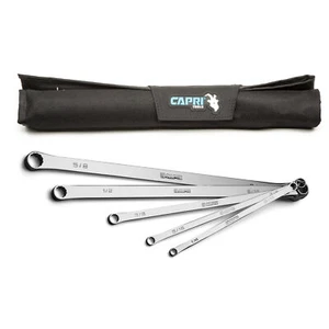 Juego de llaves de extremo de caja extra larga Capri Tools de 0 grados offset, SAE, 5 piezas - Imagen 1 de 8