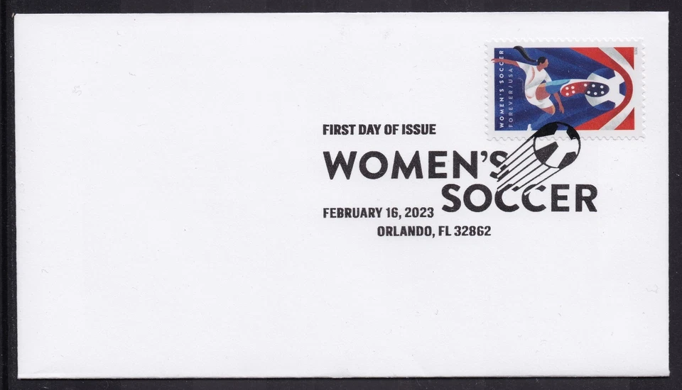 US 5754 Women's Soccer BWP FDC 2023 - Image 1 of 1