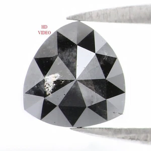 1.25 CT Natural Loose Triangle Diamond 6.95 MM Salt And Pepper Diamond LQ1382 - Picture 1 of 8