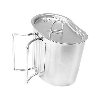 Camping Pot Cooking Pot Open Fire Cookware for Travel Survival Backpacking - Image 1 of 4