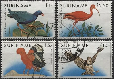 Surinam 1985 #725.727-729 1g-10g aves usadas Foto 1 de 4