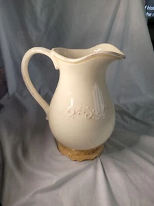 Pier 1 Gemma Baroque Pitcher Cream With Honey Base, Farmhouse Style - Picture 1 of 14