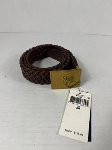 115 $ Polo Ralph Lauren Ledergürtel mit Akzentschnalle, braun, 36, 38 - Bild 1 von 5