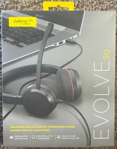 Casque USB audio stéréo filaire Jabra Evolve 20 UC GN HSC016 NEUF - LIVRAISON RAPIDE - Photo 1/3