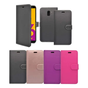 Funda billetera abatible cuero PU en varios colores para Samsung Galaxy J6 2018 - Imagen 1 de 13