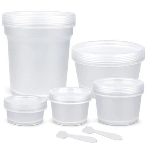 5 Pcs 3.4oz Travel Toiletry Jars Leak-proof Plastic Cream Containers - Picture 1 of 6