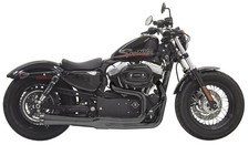 Bassani Black Road Rage II Mega Power Exhaust 2004-13 Harley Sportster XL 1X22RB