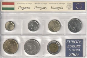 MDS UNGARN HUNGARY FORINT KMS MIT 7 MÜNZEN 1995 - 2004 IN KUNSTSTOFFTASCHE #BOXC - Picture 1 of 2