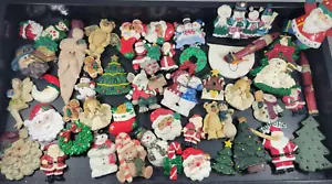 Vintage Weihnachten Keramik Kunststoff 40+ Posten Basteln Weihnachtsmann Engel Kranz Polymer - Bild 1 von 18