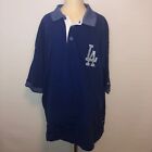 LA Dodgers MLB Blue Collared Tee Shirt Top ((size Large))