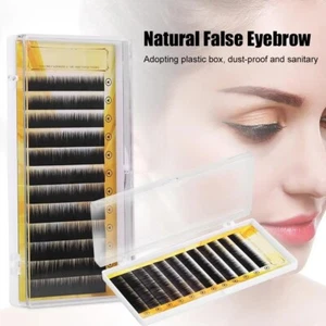 Natural Brown Black False Eyebrow Extensions Individual 5-8mm Eyebrow UK - Picture 1 of 6