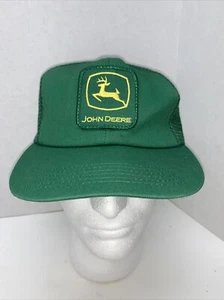 Vintage John Deere Snapback Patch K-Products USA Trucker Farming Mesh Cap Hat - Picture 1 of 11