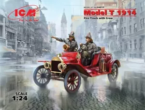 ICM 24017 Fire Truck with Crew Model T 1914 1/24 - Picture 1 of 1