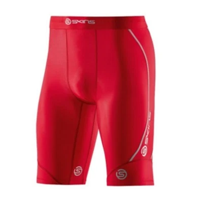 SKINS DNAMIC MENS COMPRESSION HALF TIGHTS - RED SAVE $$$ - Image 1 of 2