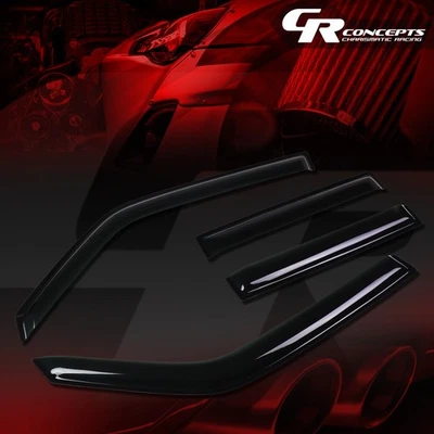 TAPE-ON WINDOW VISOR SUN GUARD VENT SHADE FOR 1997-2004 MITSUBISHI MONTERO SPORT - Image 1 of 4