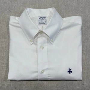 Brooks Brothers Mens Medium M Oxford Cotton S/S Regent Fit Button-Down Shirt - Picture 1 of 7