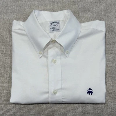 Brooks Brothers Mens Medium M Oxford Cotton S/S Regent Fit Button-Down Shirt - Image 1 of 4