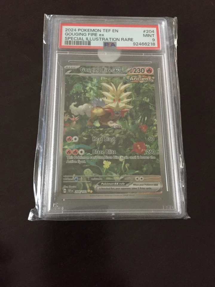 PSA 9 Gouging Fire ex 204/162 Sv05: Temporal Forces Holo MINT US SELLER  - Image 1 of 1