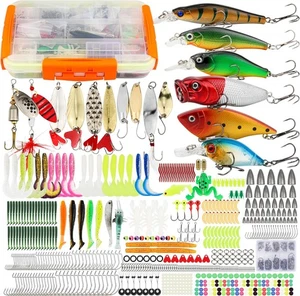 Fishing Tackle Box Set – Lure Kit for Freshwater & Saltwater, Crankbaits,... - Picture 1 of 53