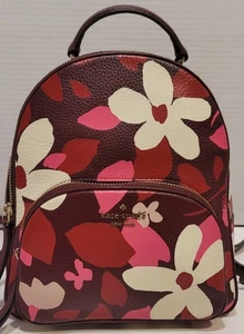 Kate Spade Jackson Forest Floral Medium Rucksack Handtasche Top Zustand - Bild 1 von 16