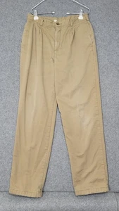 Vintage LL Bean Flanell gefütterte Hose Herren 33x34 Double L natürliche Passform Chino Workwear - Bild 1 von 23