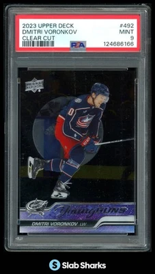 2023 UPPER DECK #492 DMITRI VORONKOV CLEAR CUT YOUNG GUNS RC ROOKIE PSA 9 - Image 1 of 4