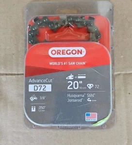 OREGON D72 CHAIN SAW CHAIN 20 INCH ADVANCE CUT 3/8" .050 72 LINK STIHL HUSQVARNA - Picture 1 of 1