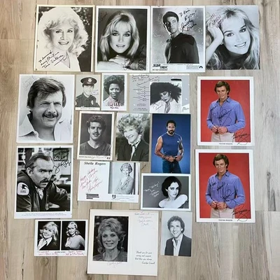 19 Signed 80s TV & Soap Opera Celebrity Photos-General Hospital/Star Trek/Cheers - Image 1 of 4