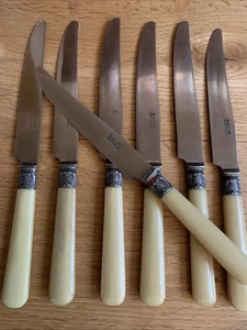 PAON Posate Inoxydable 7 coltelli da tavola vecchi - Foto 1 di 12