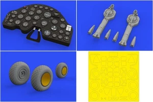 Quadro strumenti Eduard 1/48 look plus P-38G con set ricambi (per Tamiya) - Foto 1 di 7