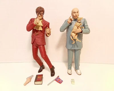 Austin Powers and Dr. Lote de 2 figuras de acción Evil, McFarlane Toys 1999 Foto 1 de 4
