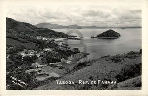 RPPC Panama Taboga Rep. De Panama Real Photo c1940s Vintage Postcard - Picture 1 of 5