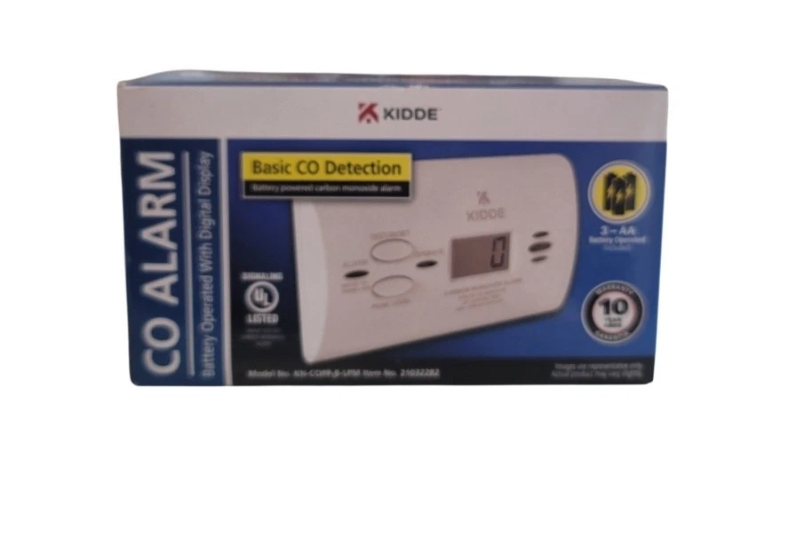 Alarme de monóxido de carbono, sensor eletroquímico, 85 dB 10 pés alerta sonoro  - Imagem 1 de 1