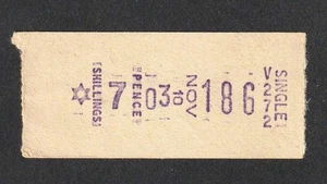 Billete de autobús de servicio Canberra City Omnibus de colección de los años 60 - Imagen 1 de 2