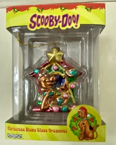 Vintage Scooby-Doo Weihnachten mundgeblasenes Glas Ornament Hundehütte Stern Cartoon Netzwerk - Bild 1 von 11