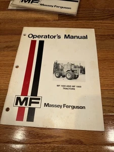 Massey Ferguson Mf 1500/1800 Operators Owner Manual Operation Maintenance - Picture 1 of 17