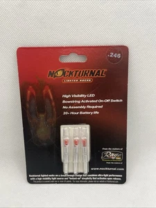 Rage Nockturnal .246 High Visibility LED Lighted Arrow Nocks 3pk Red, NIP NT-102 - Picture 1 of 5