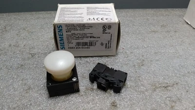 NEW SIEMENS PILOT LIGHT 3SB3 204-6AA60 W/ 3SB3400-1A - Image 1 of 2