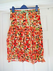 Bold Retro Skirt Flower Print Ladies Size 10 New Look Summer Holiday Classic